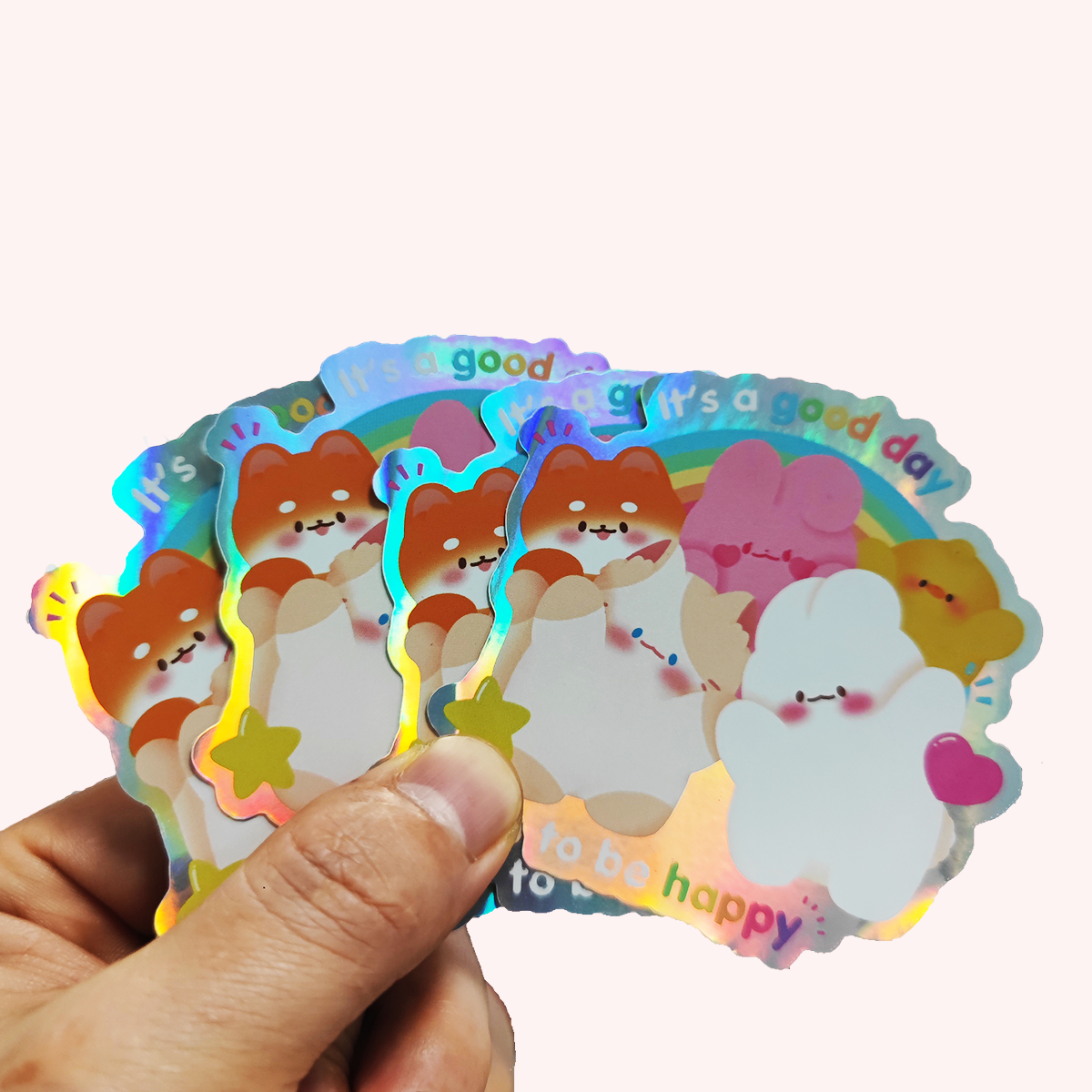 5 days shipping Die Cut Stickers Custom Printing Waterproof hologram Vinyl Sticker Adhesive holographic Pvc Sticker Label