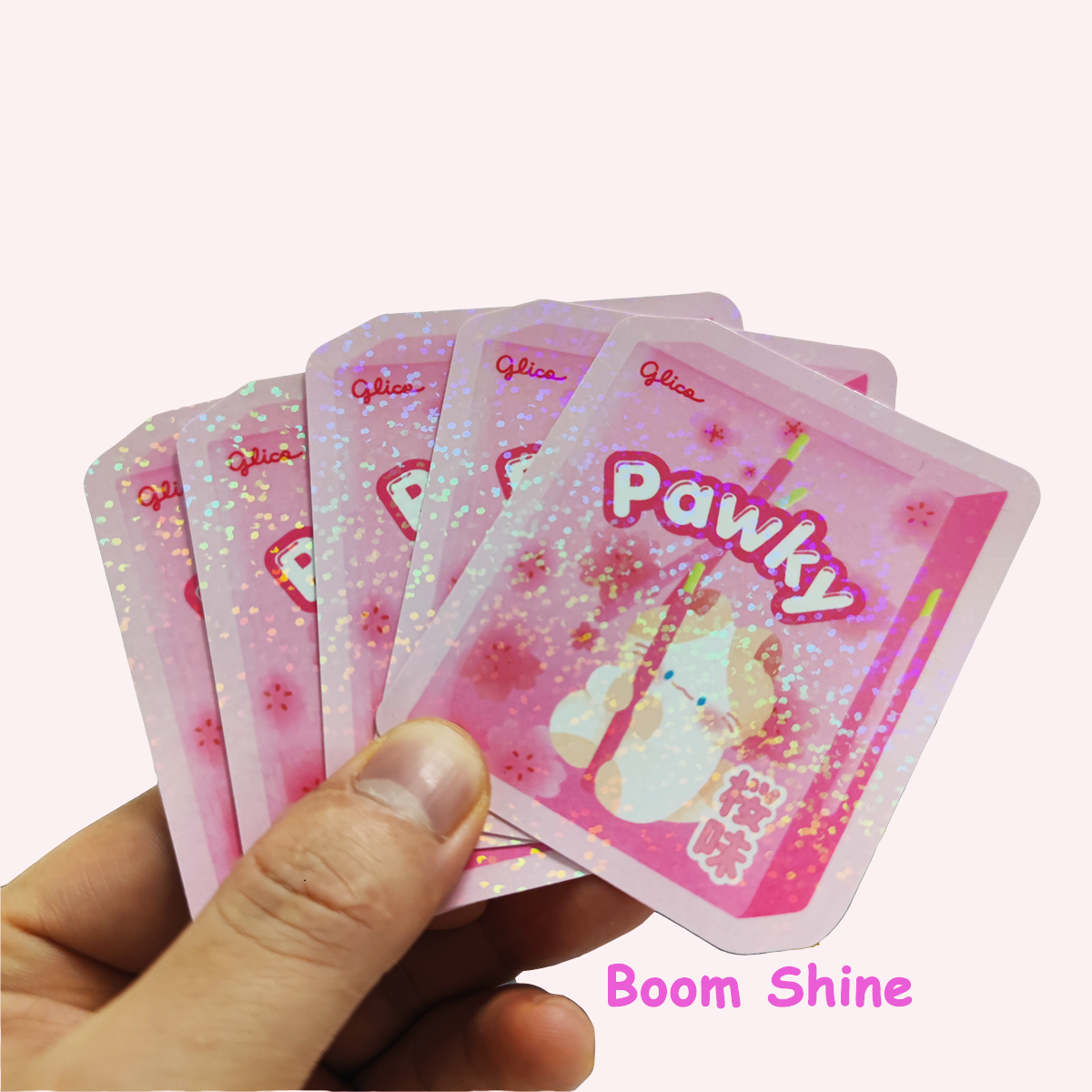 5 days shipping Die Cut Stickers Custom Printing Waterproof hologram Vinyl Sticker Adhesive holographic Pvc Sticker Label