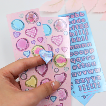 Korean Star Shape Sticker Logo Bike Waterproof Vinyl Kiss Cut Sticker Sheet for Children Cute Cartoon Stickers