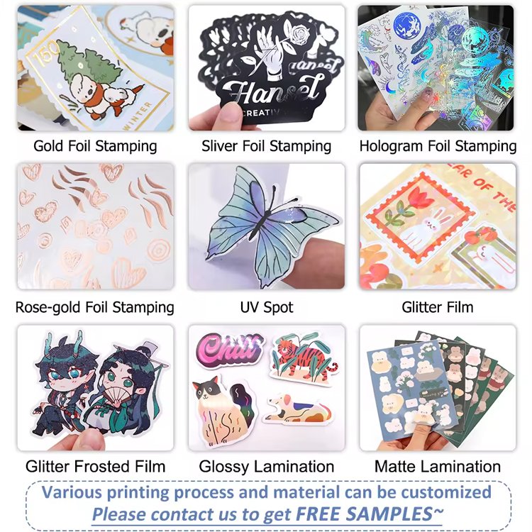 Korean Star Shape Sticker Logo Bike Waterproof Vinyl Kiss Cut Sticker Sheet for Children Cute Cartoon Stickers