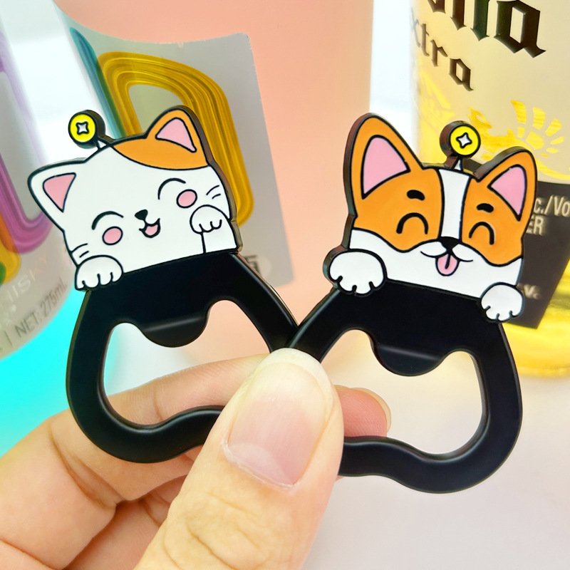 Wholesale Custom Metal Fridge Magnets Refrigerator Supplier Personalised Cute Anime Cartoon Bottle Opener Fridge Magnets