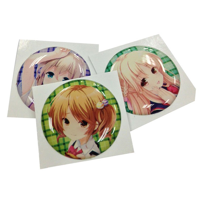 Custom Cartoon Character Epoxy Stickers Funny Round Epoxy Dome Stickers For Key