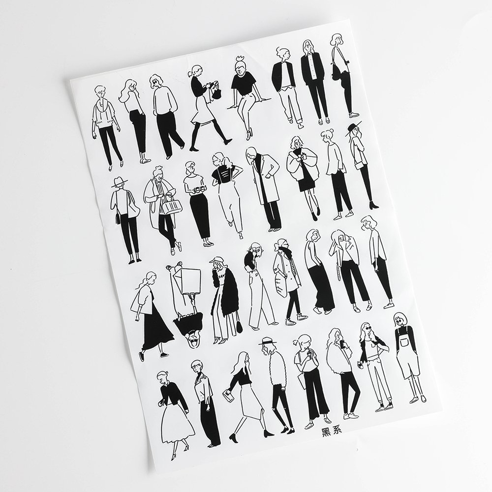 Custom self-adhesive die-cut cartoon Christmas stickers