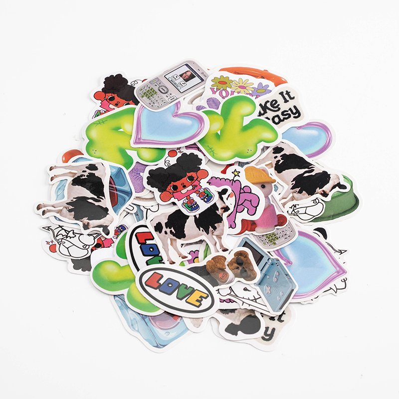 Custom self-adhesive die-cut cartoon Christmas stickers