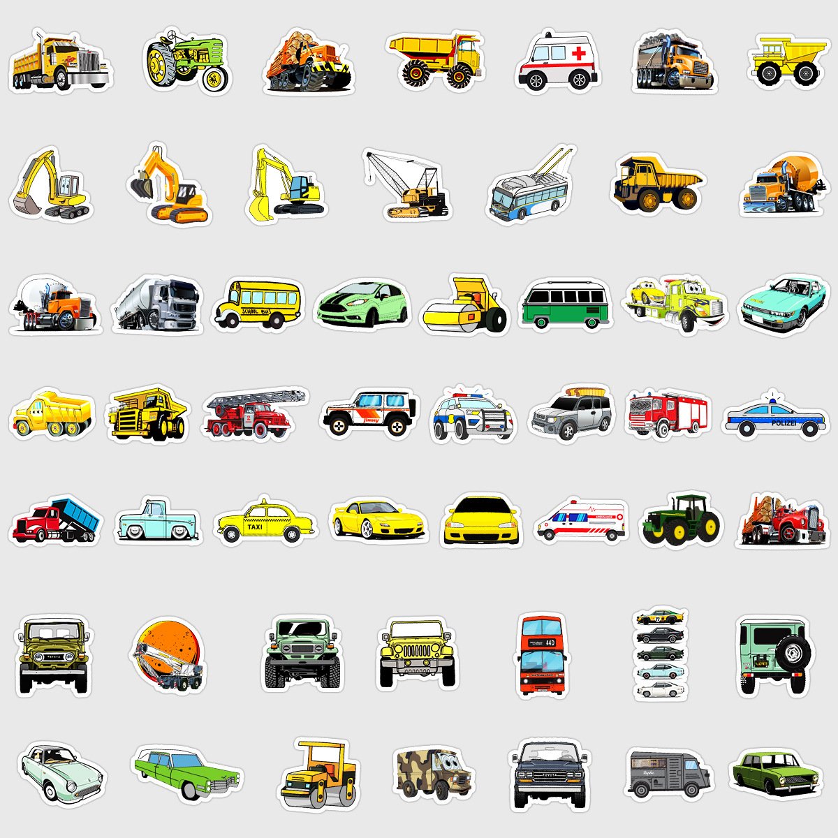 Manufacturer Wholesale Custom Printing High Quality A5 A6 3D Car Decorate Adhesive Vinyl Die Cut Cartoon Sticker
