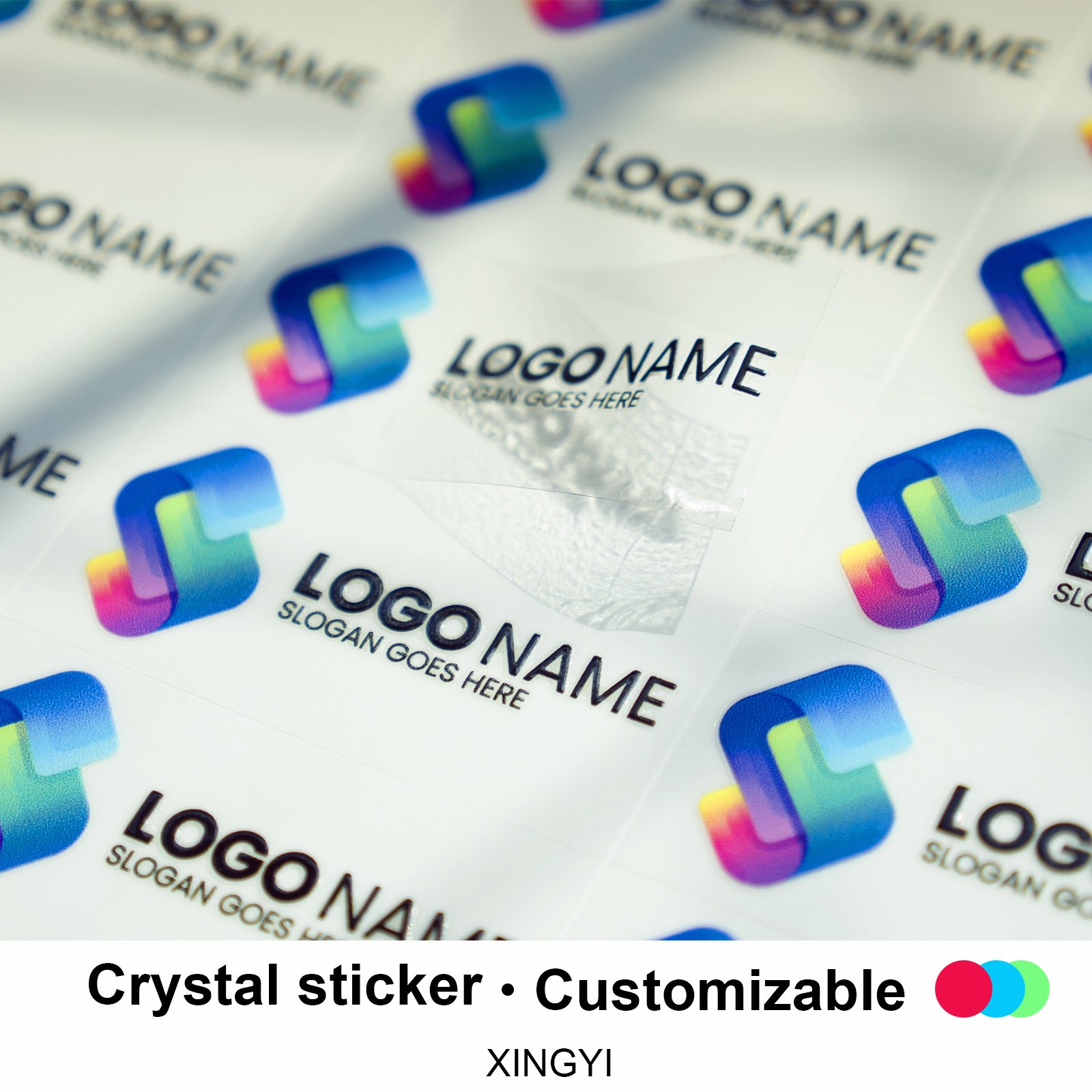 Custom DIY crystal label UV cold stick transfer printing logo Suitable for water bottles laptop Gift decoration.