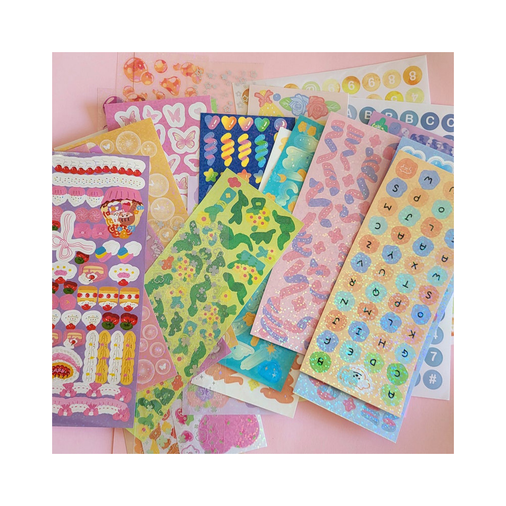 Custom Stickers Colorful Non Toxic Kawaii Cartoon Mini Scrapbooking Decorative Stickers
