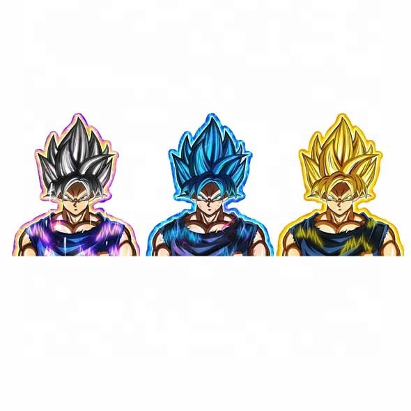 Famous Anime DBZ Goku-ed 3D Motion Stickers Handsome Manga Character Lenticular 3D Sticker for Home Decor