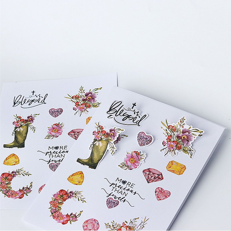 Newly launched cute high-quality cartoon stickers with irregular floral stickers at a low price