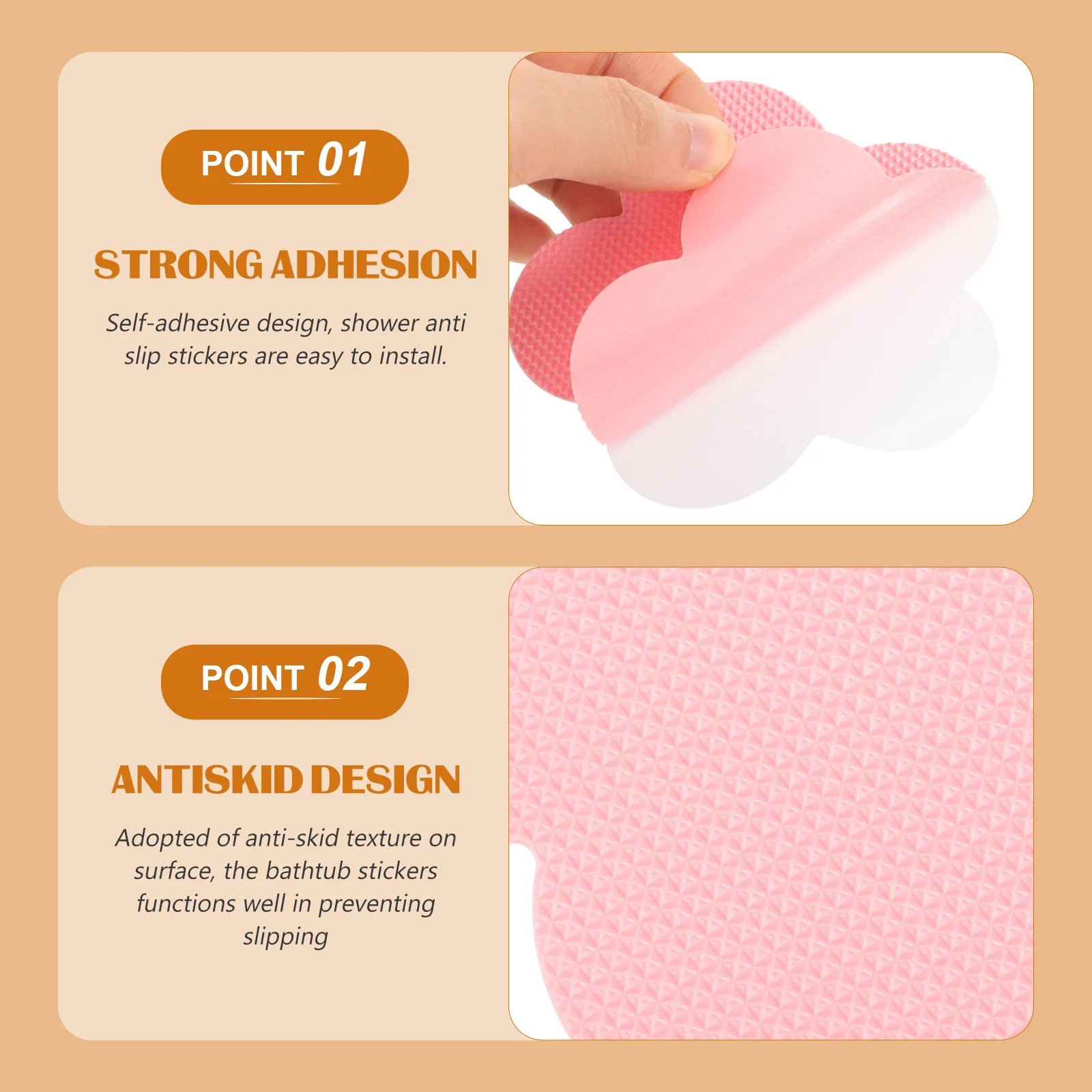 Qun Bang Waterproof Safety Anti Skid floor Stickers Non Slip Adhesive Grip anti slip tape Tub And Shower Tape