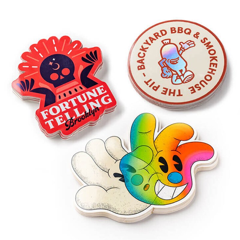 Custom Premium Quantity Customized Vinyl Die Cut Logo Vinyl Custom Sticker Adhesive PVC Label Hologram Cartoon Stickers