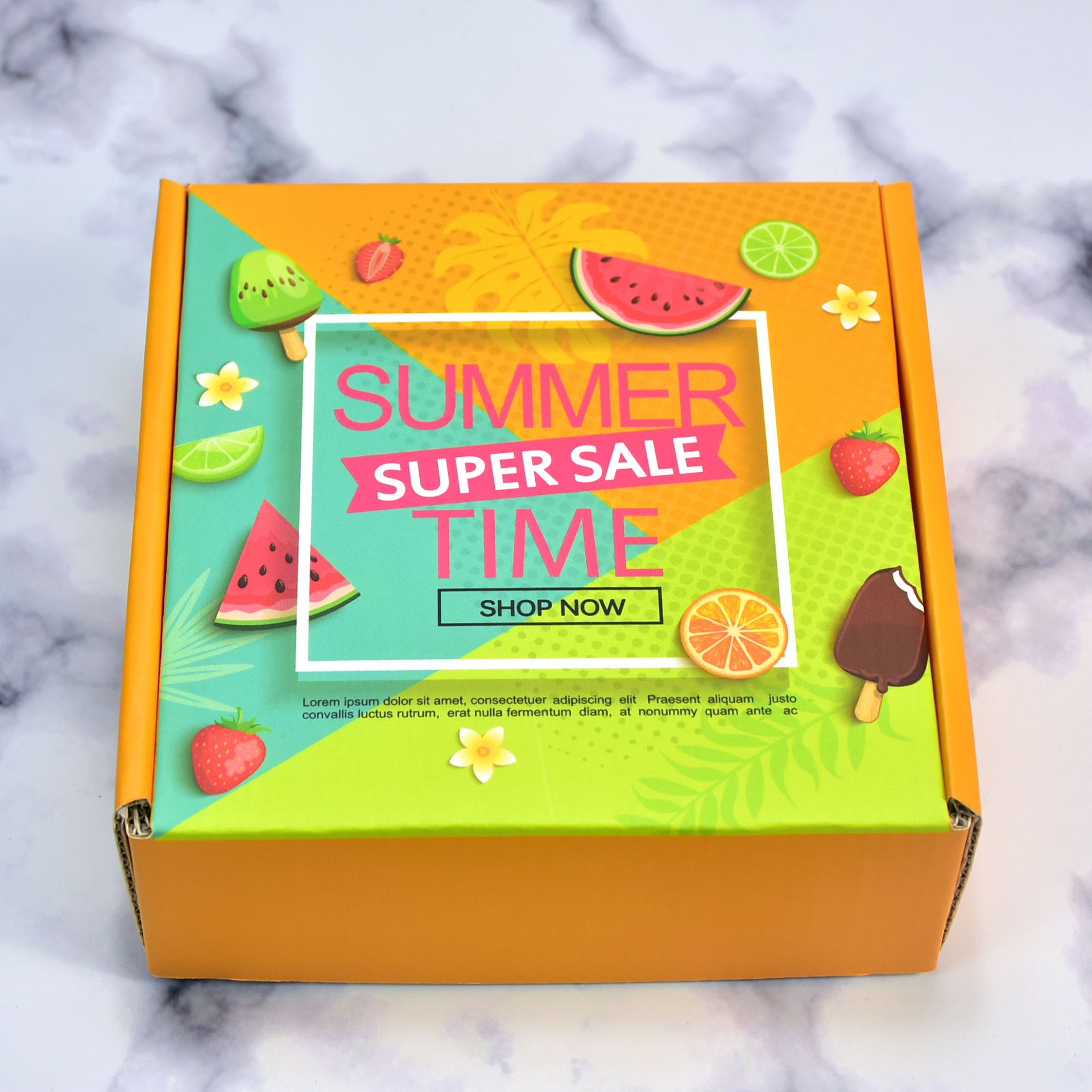Free Sample Color Cartoon Corrugated Box Multi Size Clothing Cosmetics Packaging Paper Box