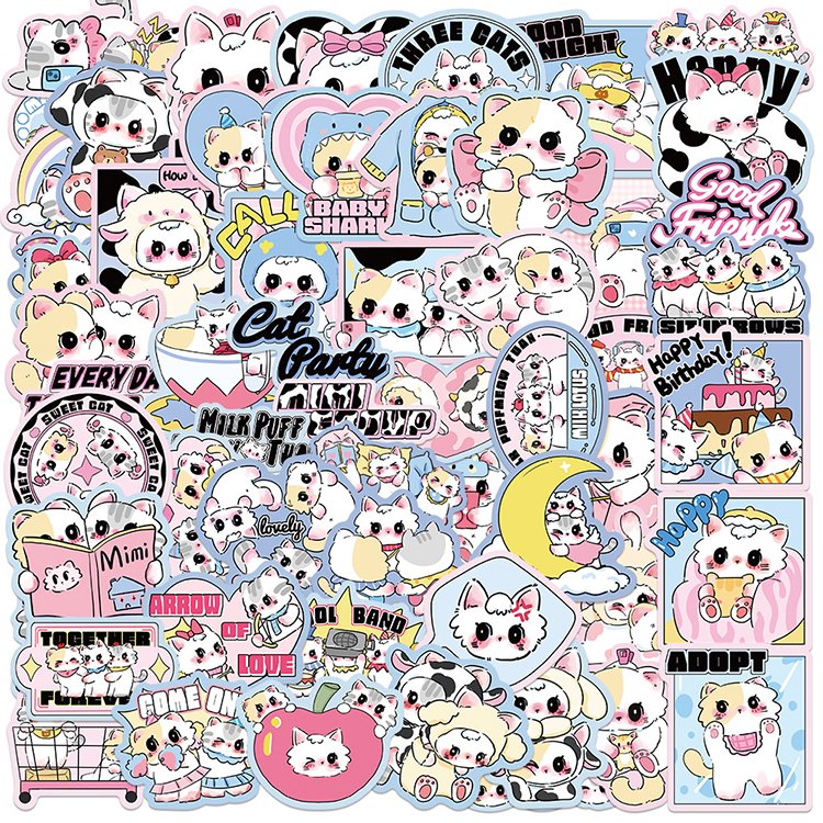 Cartoon Style Notebook Planner Book Sticker Chipboard Decal for Scrapbooking and Home Decoration Offset Printing