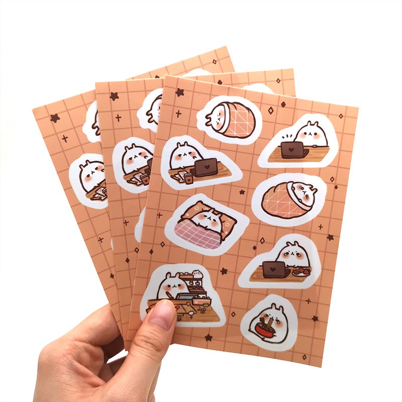 Factory Wholesale Self Adhesive Paper Kiss Cut Stickers Cartoon Promotional Waterproof Custom Sticker Sheet