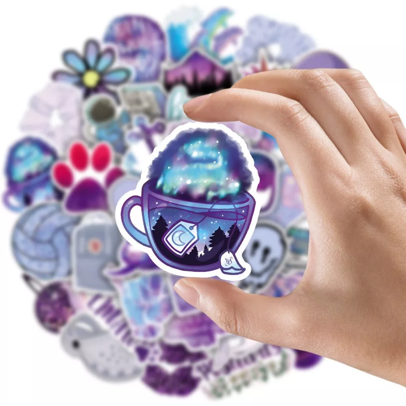 CS Custom Custom Wholesale Adhesive Label UV Waterproof Die Cut Stickers White Vinyl Cartoon Sticker Printing