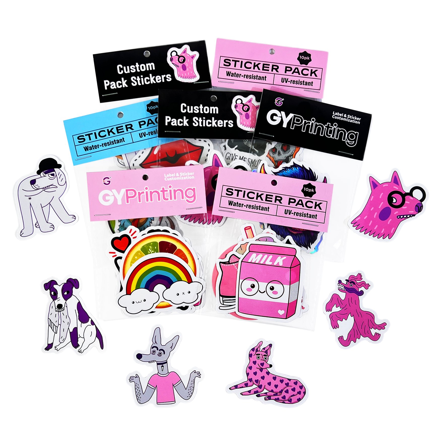 Custom Printing Die Cut Stickers Waterproof Vinyl Stickers Adhesive PVC Labels Sticker
