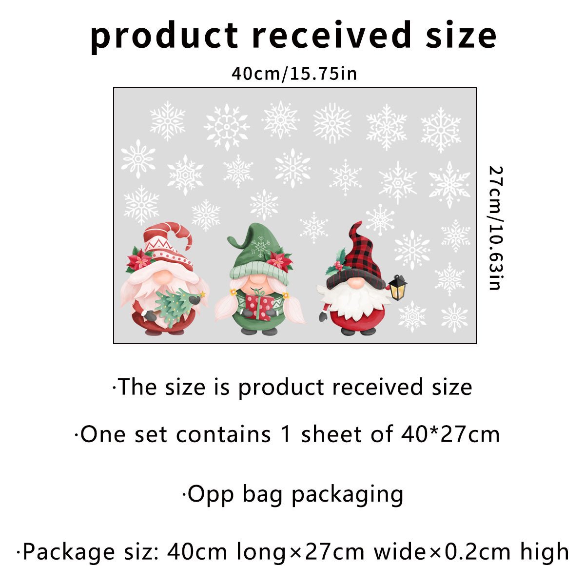 Wholesale new cross-border Christmas wall stickers snow cartoon Santa Claus faceless window decoration wall stickers