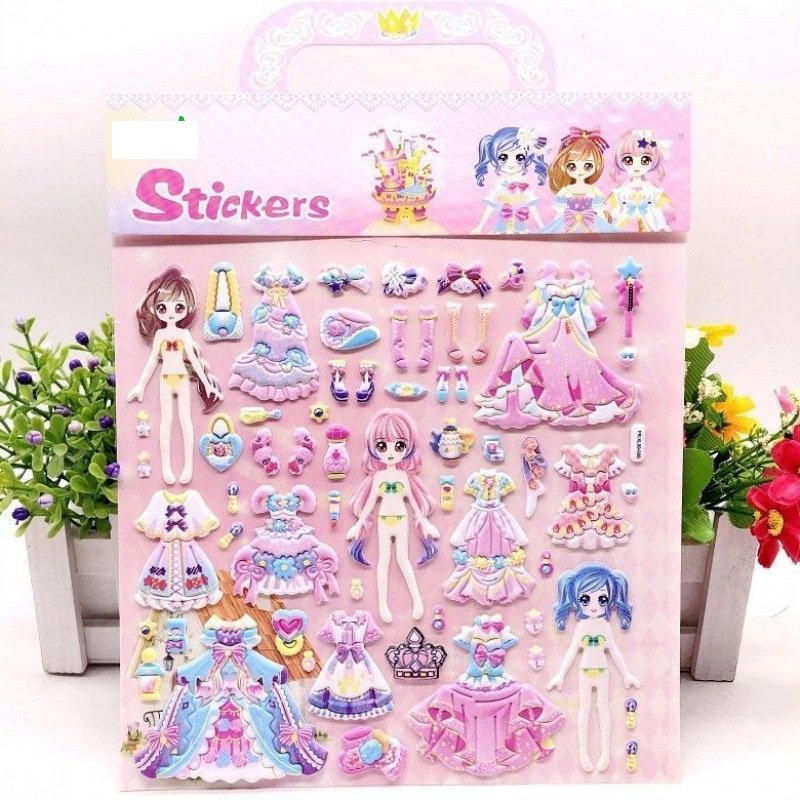 Cartoon Animal Mini EVA Puffy Sticker Set Kids Diary Decorative Notebook Foam Cute Small Bubble Sticker Sheet