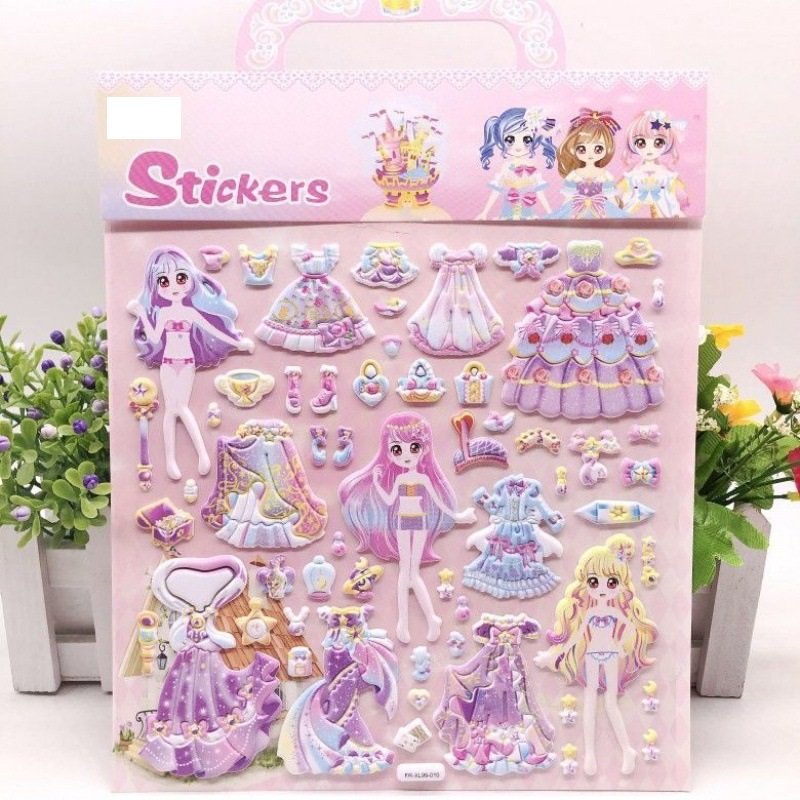 Cartoon Animal Mini EVA Puffy Sticker Set Kids Diary Decorative Notebook Foam Cute Small Bubble Sticker Sheet