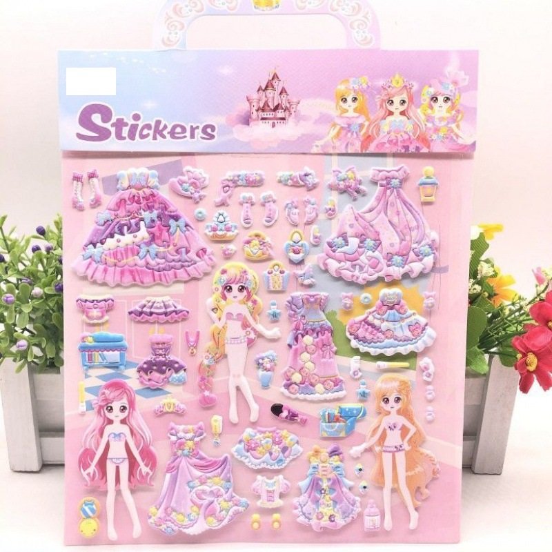 Cartoon Animal Mini EVA Puffy Sticker Set Kids Diary Decorative Notebook Foam Cute Small Bubble Sticker Sheet
