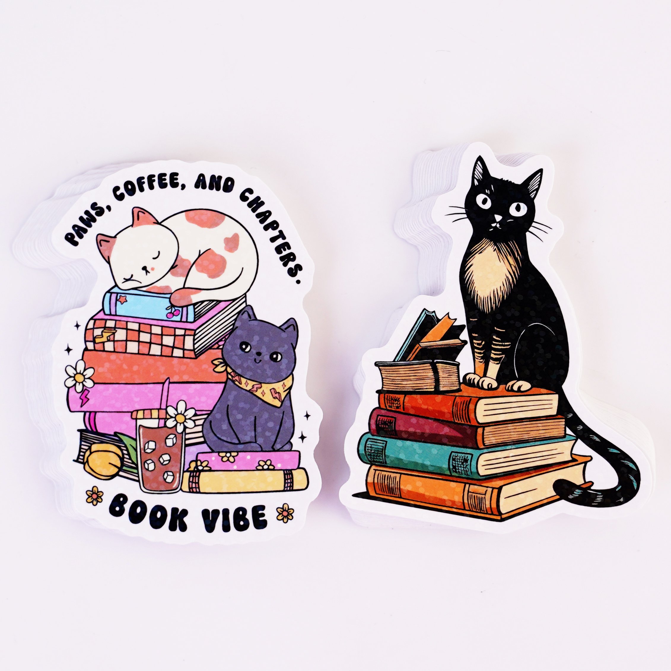Personalized Company design labels printing cartoon waterproof sticker logo Adhesive holographic vinyl custom die cut sticker