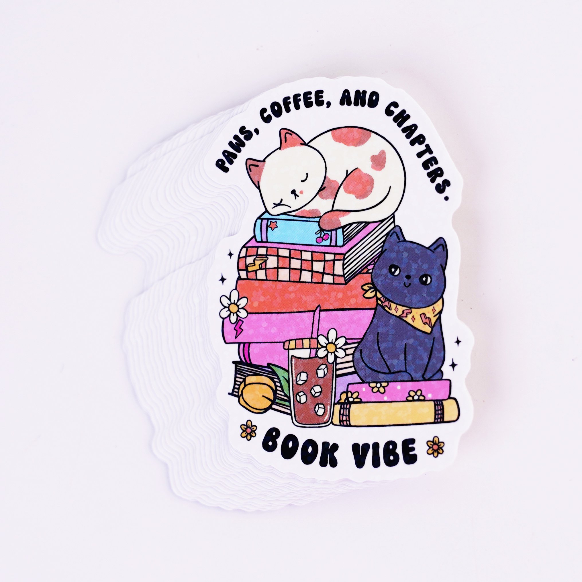 Personalized Company design labels printing cartoon waterproof sticker logo Adhesive holographic vinyl custom die cut sticker
