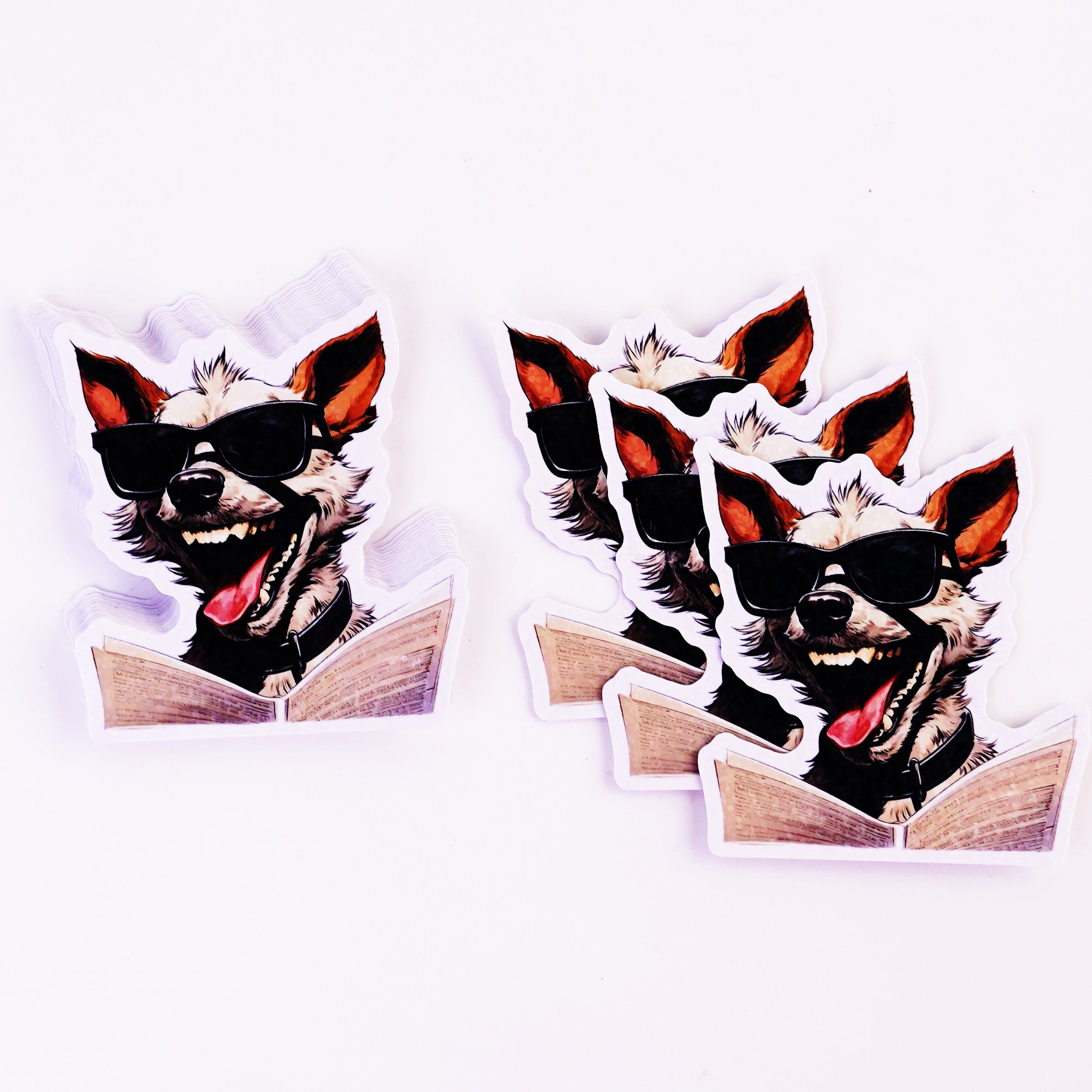 Personalized Company design labels printing cartoon waterproof sticker logo Adhesive holographic vinyl custom die cut sticker