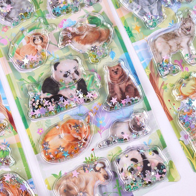 Cartoon cute Bubblee Sticker colorful Stickers Adhesive Decals Kawaii Cute Laptop 3D Decals for Puffy 3D Stickers