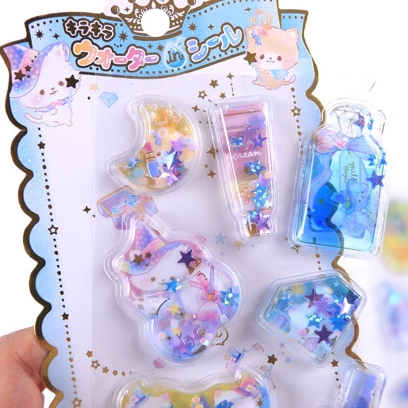 Cartoon cute Bubblee Sticker colorful Stickers Adhesive Decals Kawaii Cute Laptop 3D Decals for Puffy 3D Stickers