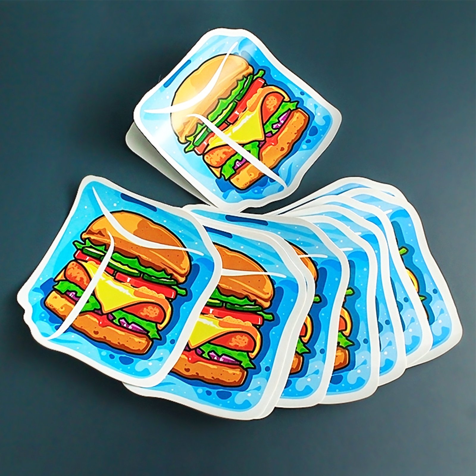 Custom Printing Waterproof PVC Vinyl Stickers, Self Adhesive Cartoon Company Business Brand Label Logo Design Die Cut Sticker