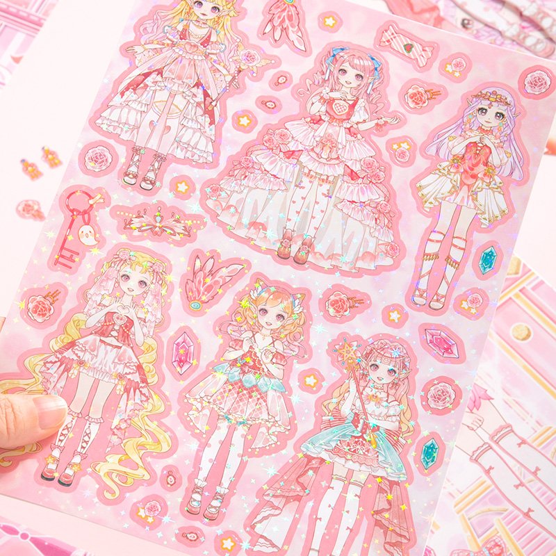 SIMNO Cartoon Princess Characters Dress Up Sticker Pack for Girls Party Favors