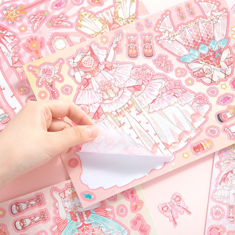 SIMNO Cartoon Princess Characters Dress Up Sticker Pack for Girls Party Favors