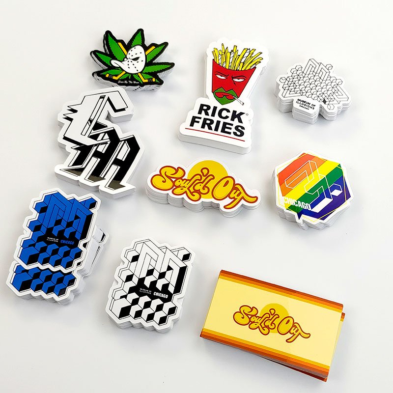 Promotion Vinyl Custom Decorative Die Cut Sticker Printed Synthetic Cartoon Die Cut Customize Logo Sticker