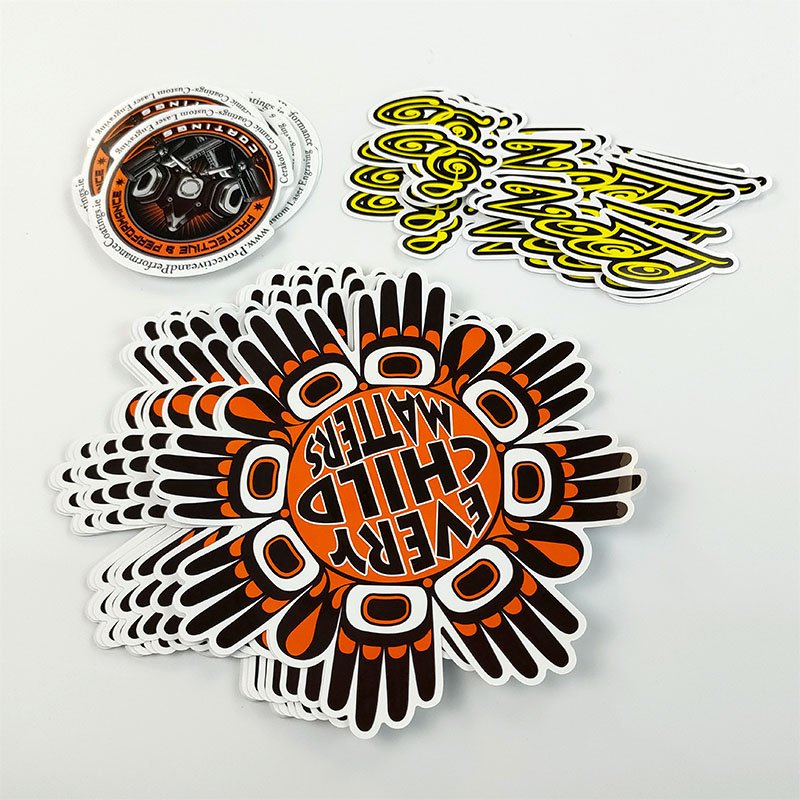 Promotion Vinyl Custom Decorative Die Cut Sticker Printed Synthetic Cartoon Die Cut Customize Logo Sticker
