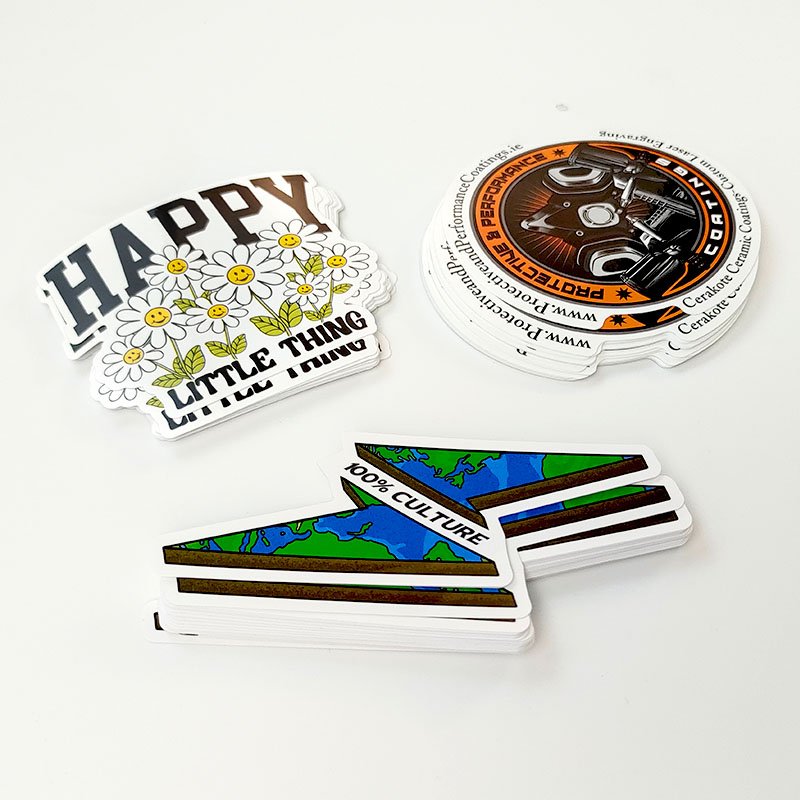 Promotion Vinyl Custom Decorative Die Cut Sticker Printed Synthetic Cartoon Die Cut Customize Logo Sticker