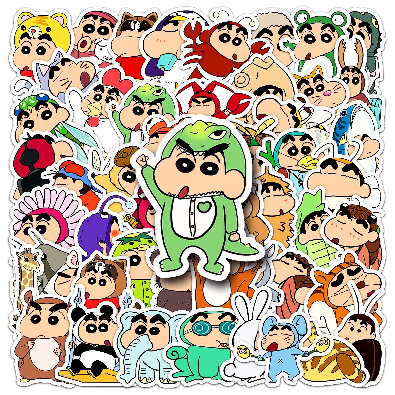 50pcs Factory Wholesale Manga Kawaii Custom Sticker Crayon Shin-Chan Anime Sticker In Stock