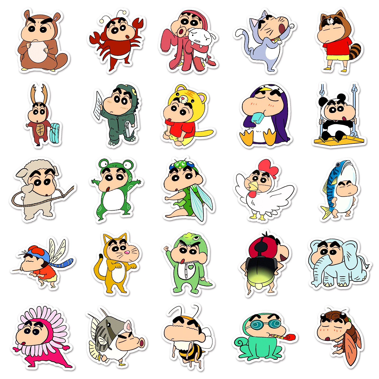 50pcs Factory Wholesale Manga Kawaii Custom Sticker Crayon Shin-Chan Anime Sticker In Stock