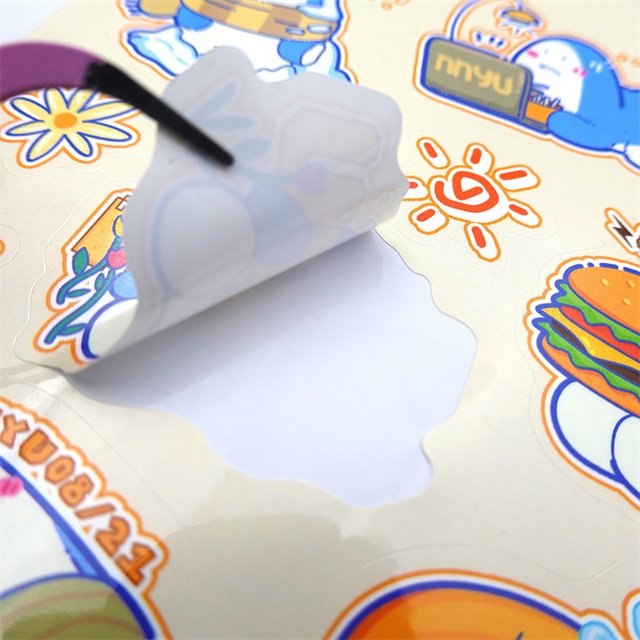 Wholesale Printing cartoon Sticker Sheet Factory Sale Cheap Self-adhesive waterproof sticker
