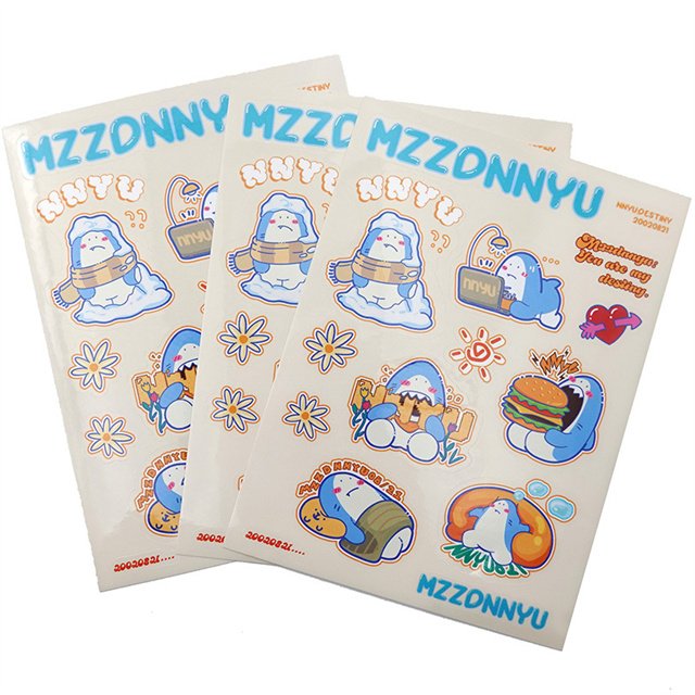 Wholesale Printing cartoon Sticker Sheet Factory Sale Cheap Self-adhesive waterproof sticker