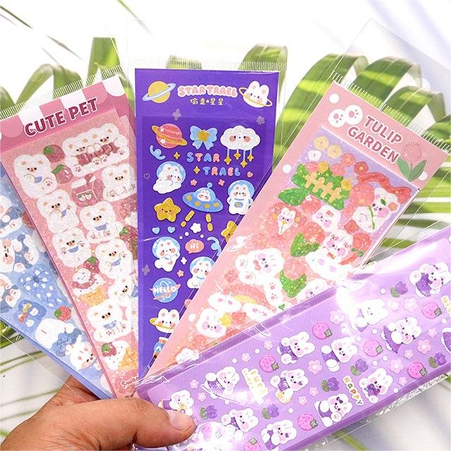 Wholesale Printing cartoon Sticker Sheet Factory Sale Cheap Self-adhesive waterproof sticker