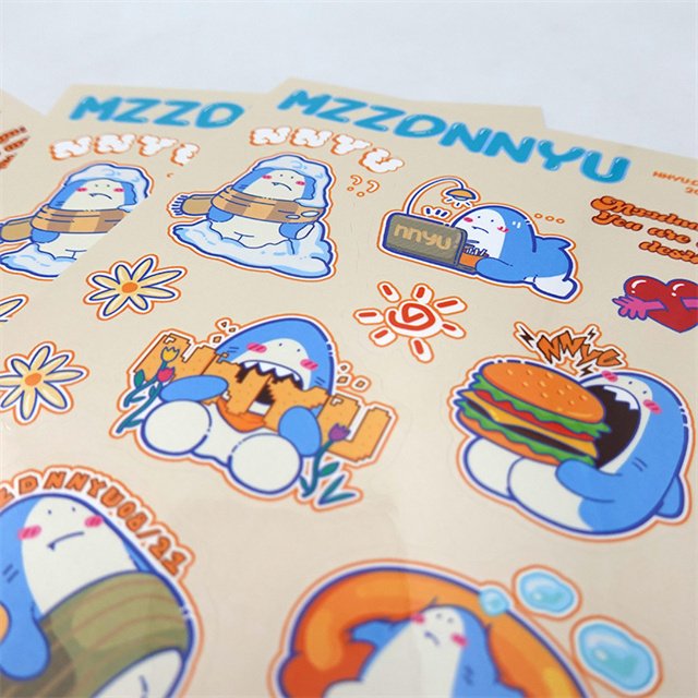 Wholesale Printing cartoon Sticker Sheet Factory Sale Cheap Self-adhesive waterproof sticker