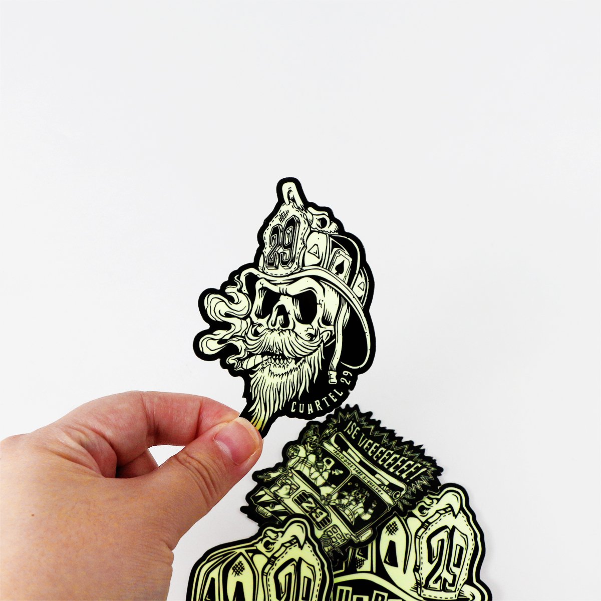 Custom Luminous Digital Printing PVC Sticker Brand Logo Die Cut Kids Vinyl Label Glows In Dark stickers