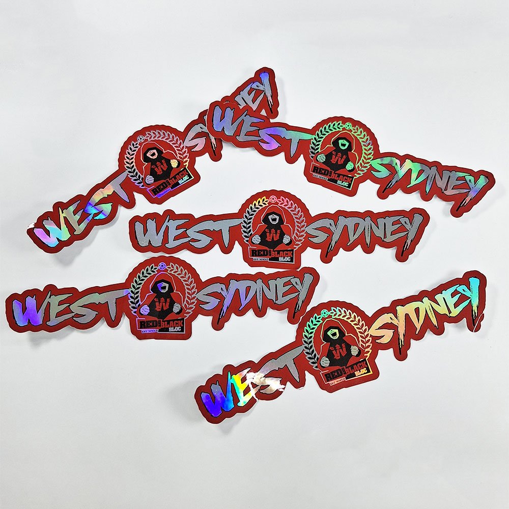 Custom Holographic Vinyl Cartoon Label Laser Waterproof Sticker Label Logo Sticker Die Cut Sticker