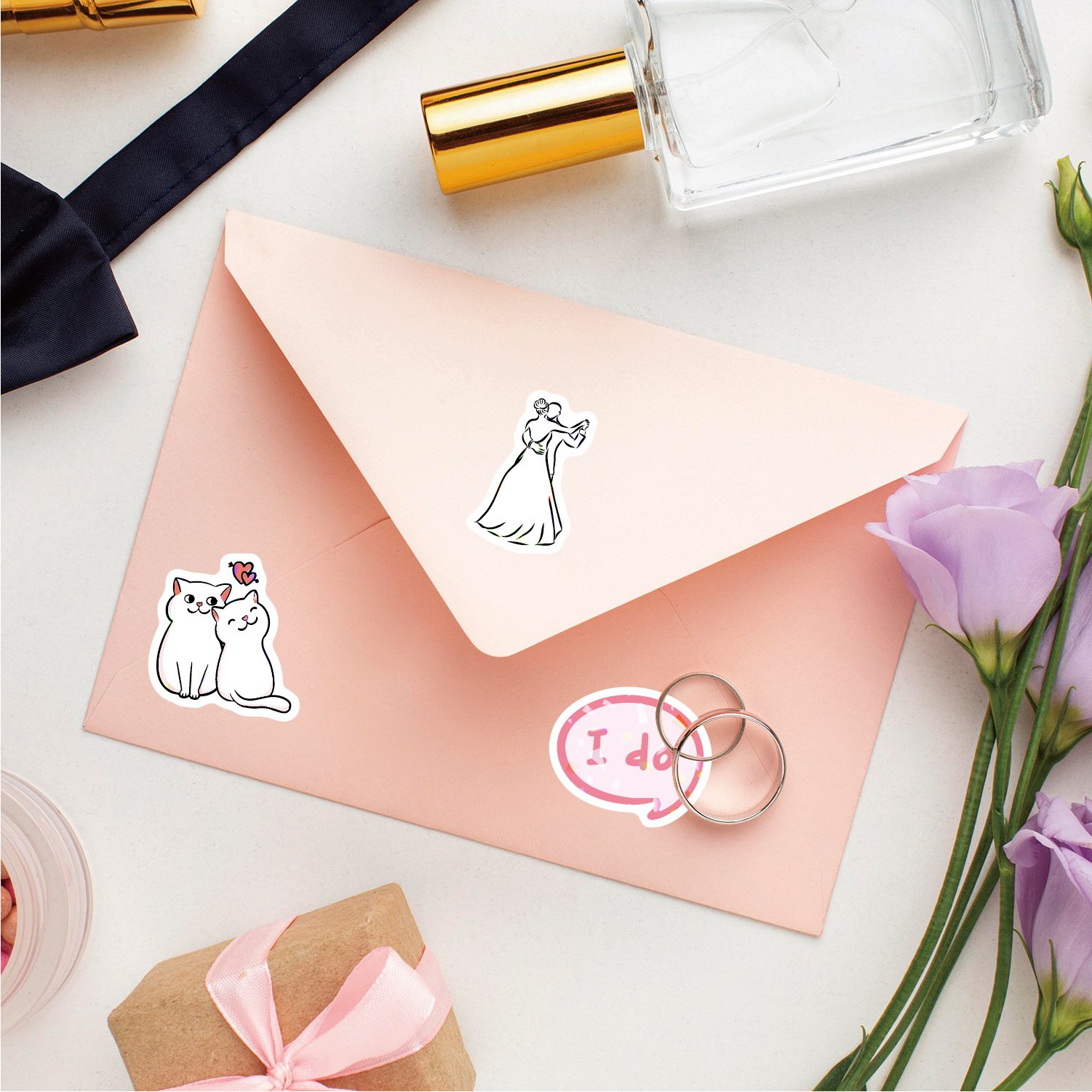 Fancy 3D Holographic Self Adhesive Paper Kiss Cut Cartoon 8 Sheets 160 Pcs Love Wedding Sticker Waterproof Sticker Sheet