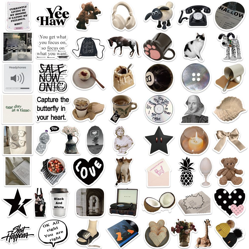 60pcs freestyle DIY waterproof kids phone water bottle suitcase Skateboard Laptop Notebook custom decorative sticker pack