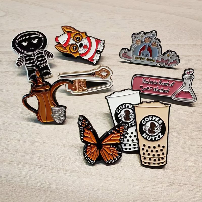 Metal Charm Sticker Custom Soft Lapel Pins Custom Hard Enamel Pin Mobile Sticker