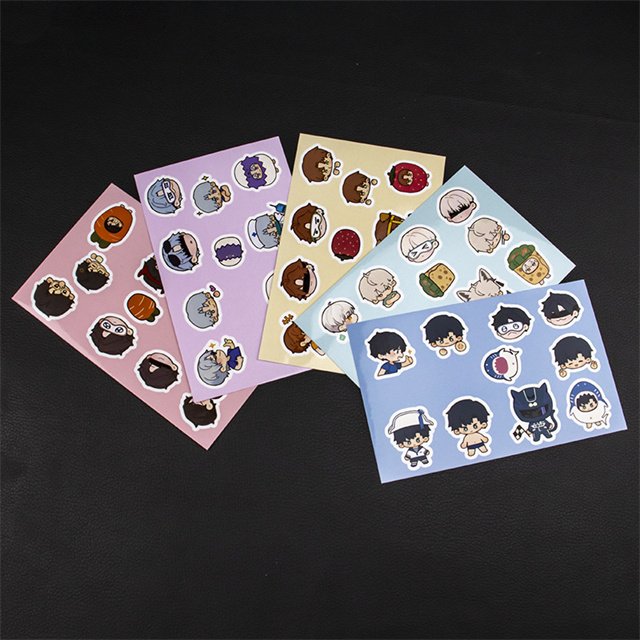Customized cartoon character stickers, DIY anime material stickers, internet celebrity gradient children's cute cartoon stickers