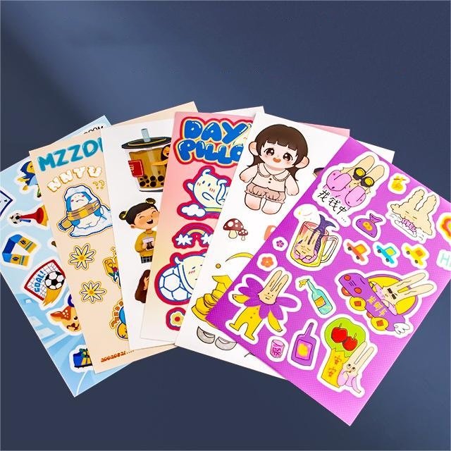 Customized cartoon character stickers, DIY anime material stickers, internet celebrity gradient children's cute cartoon stickers