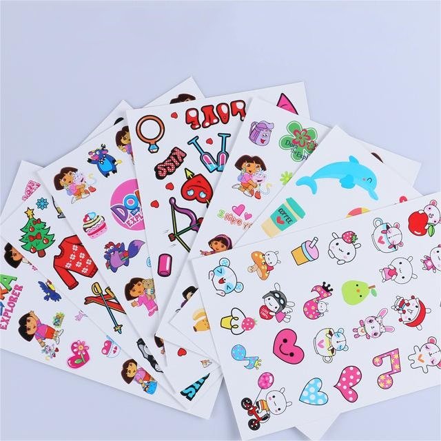 Customized cartoon character stickers, DIY anime material stickers, internet celebrity gradient children's cute cartoon stickers