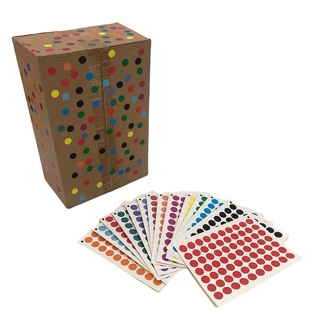 15 x 15 mm 0range Round Sticker Sticky Hand Writable Round Color Coding Circle Dot Labels Bright Orange Coloring Stickers